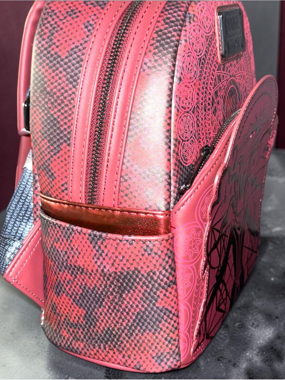 Loungefly Disney Parks Marvel Mystical Avenger Scarlet Witch Red Mini Backpack - Picture 2 of 4
